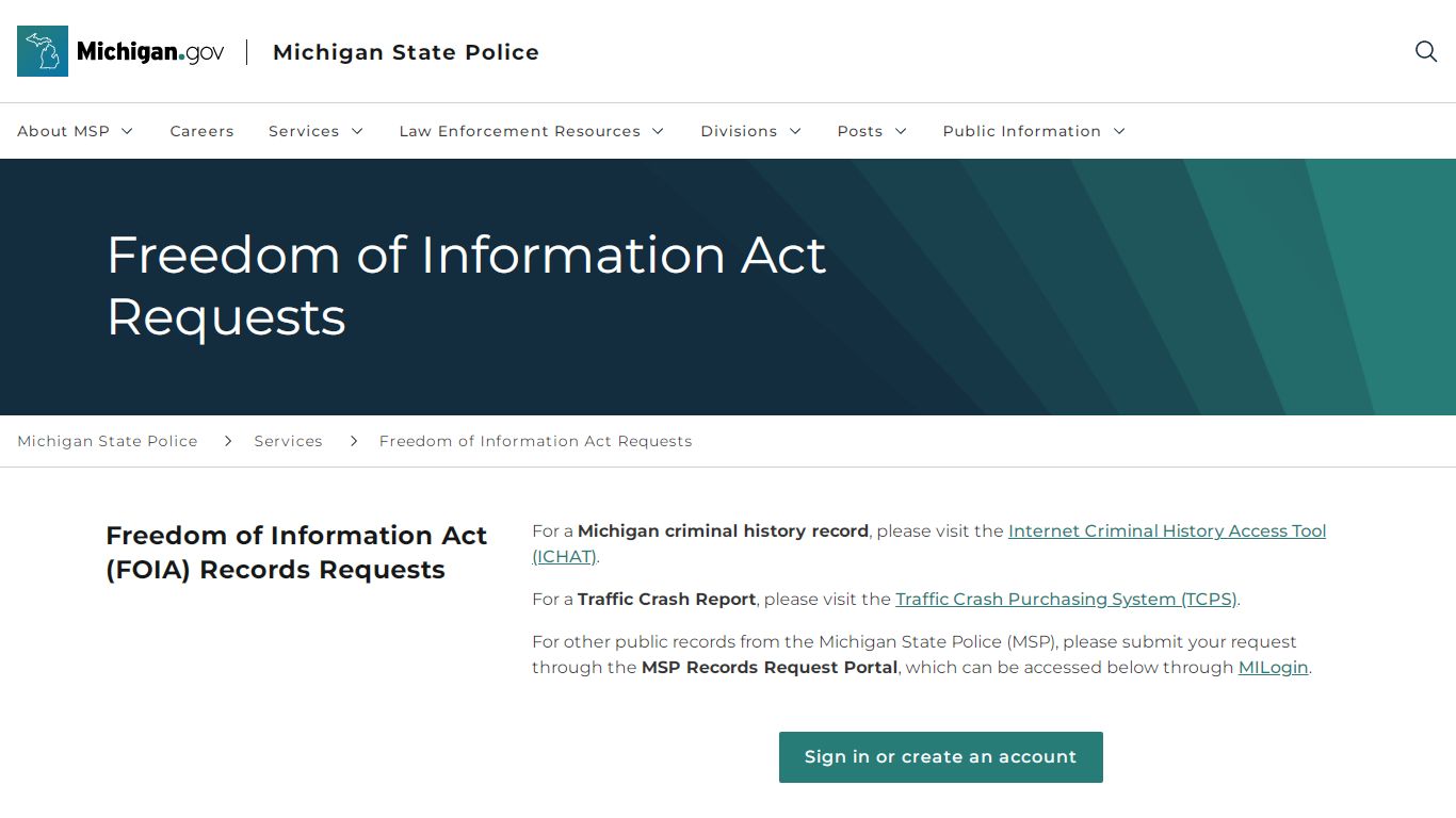 Freedom of Information Act Requests - Michigan